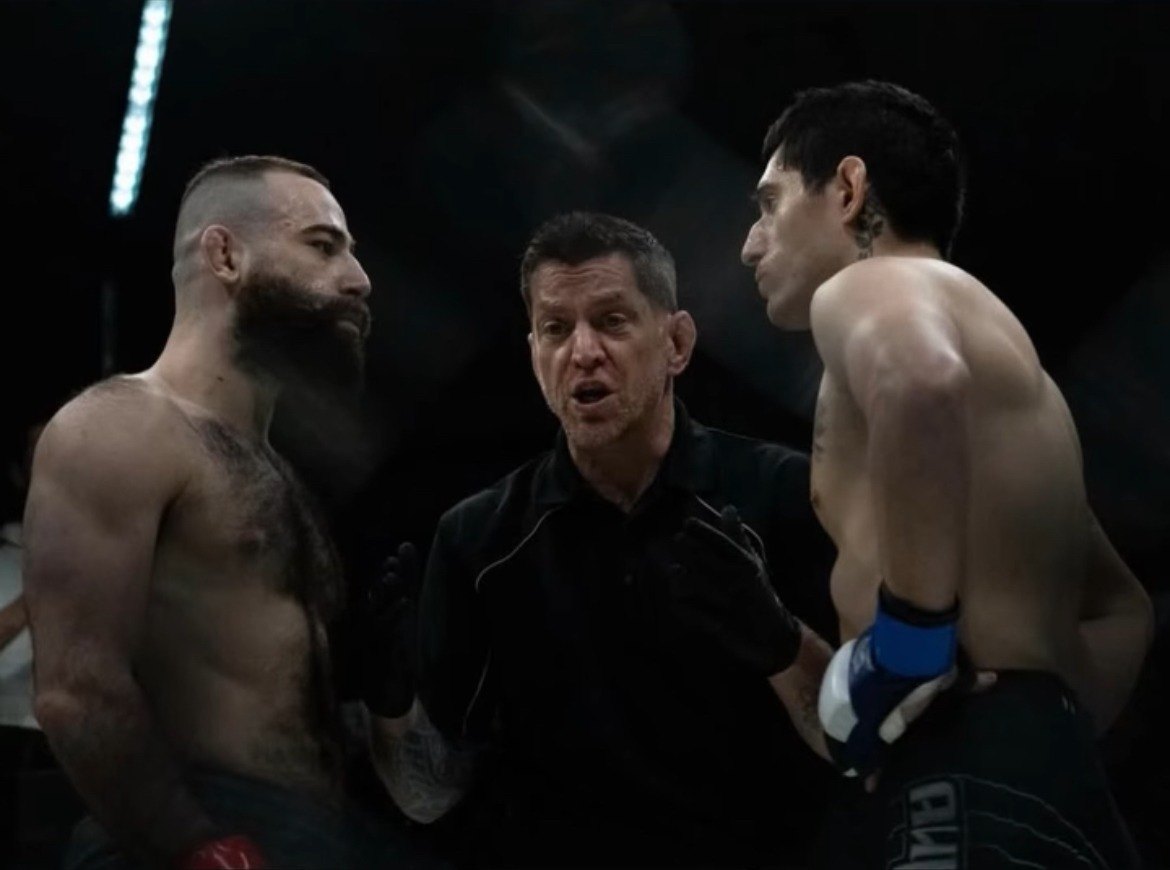 Michael Davtyan at the referee's instructions before a fight